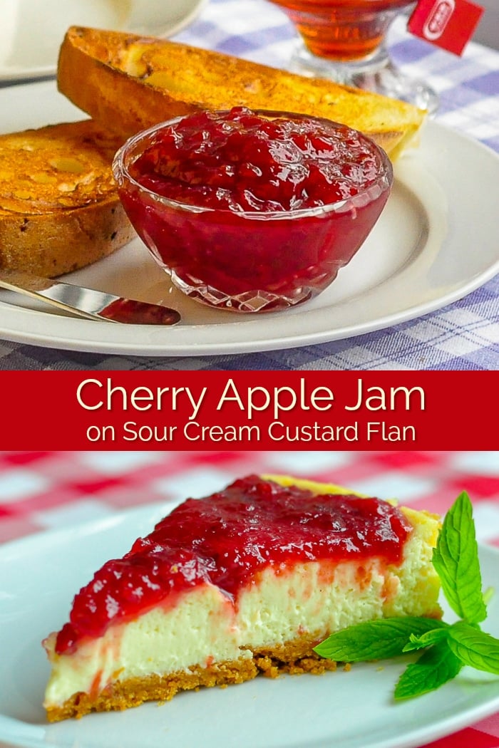 Cherry Apple Jam photo collage with title text for Pinterest