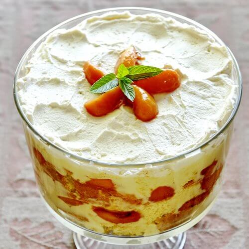 Peaches and Cream Trifle