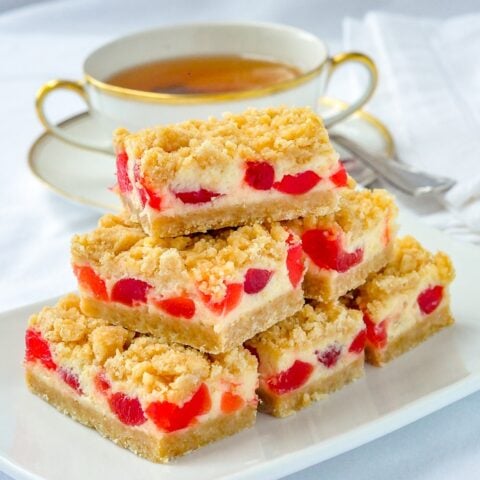 Cherry Vanilla Cheesecake bars featured image