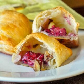 Hazelnut Blackberry Brie Puffs