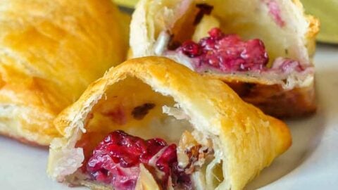 Hazelnut Blackberry Brie Puffs