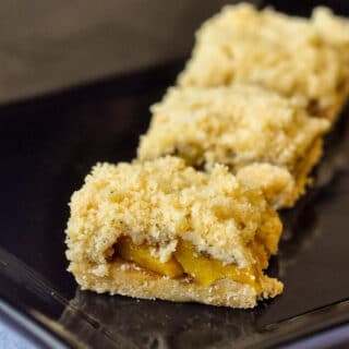 Mango Cookie Bars - an exotic twist on a crumb cookie bar.