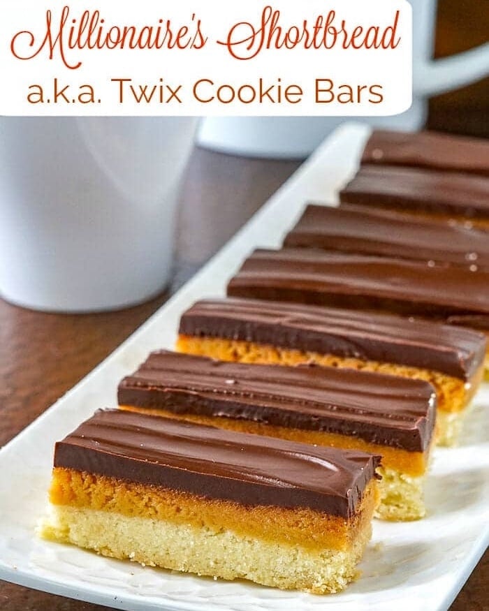 Twix Cookies photo with title text overlay for social media.
