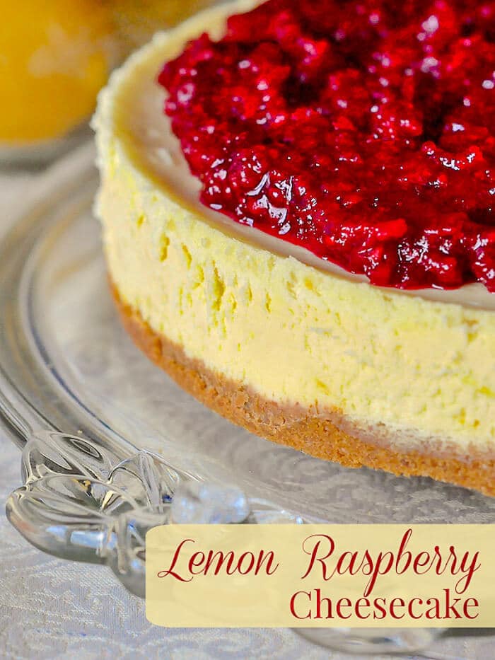 Lemon Raspberry Cheesecake image with title text