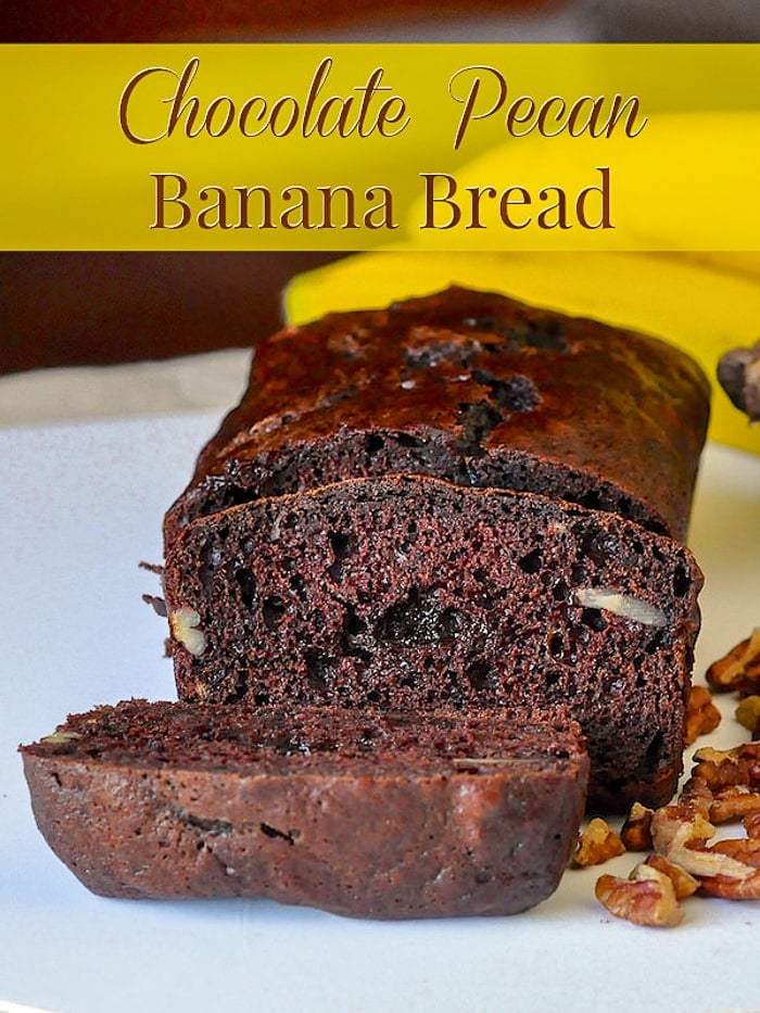 Chocolate Pecan Banana Bread image with title text