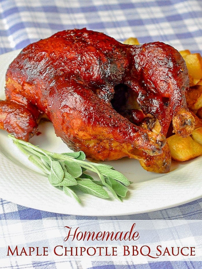 Maple Chipotle Barbecue Sauce image with title text for Pinterest