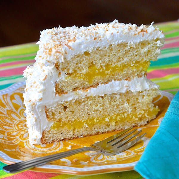 Lemon Marshmallow Coconut Cake