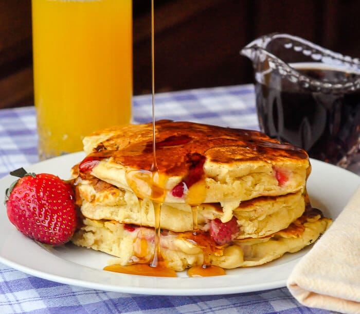 Strawberries & Cream Pancakes