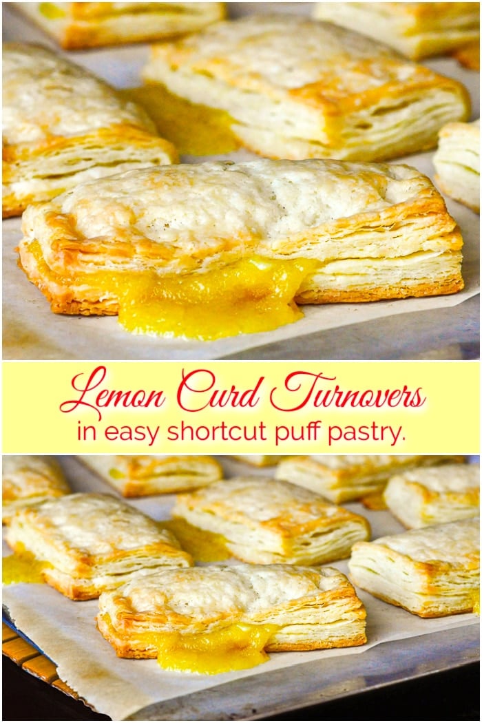Lemon Turnovers collage with title text added for Pinterest