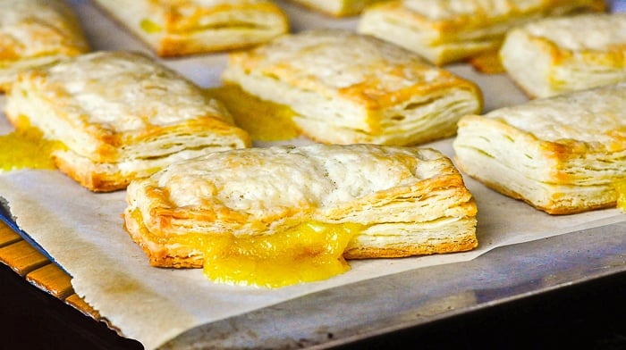 Lemon turnovers just out of the oven