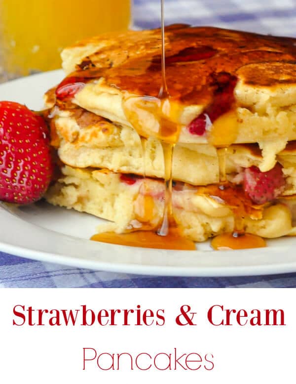 Strawberries & Cream Pancakes