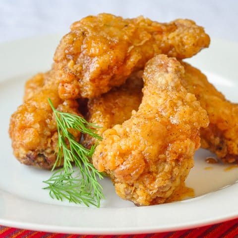 Crispy Chicken Wings with Sticky Maple Chipotle Glaze