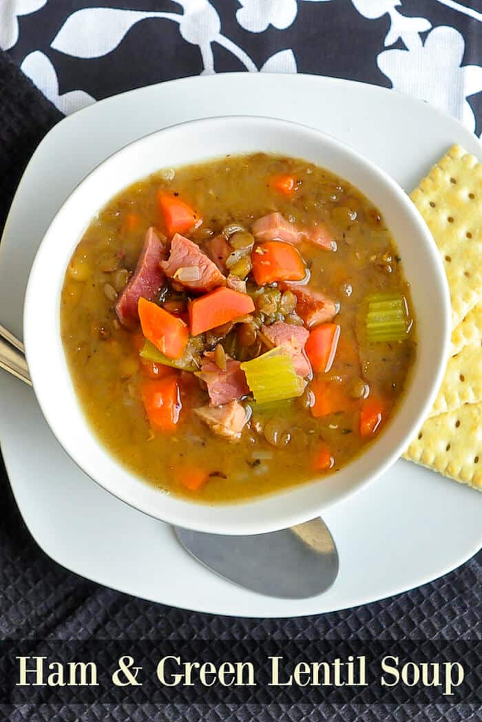 Ham and Green Lentil Soup