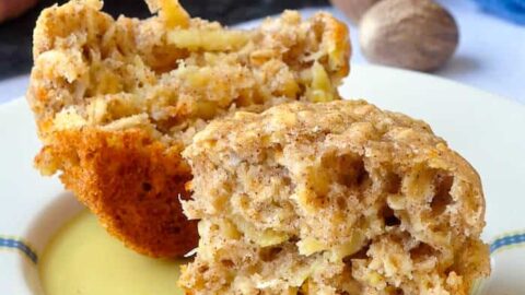 Oatmeal Apple Banana Low Fat Muffins. High in fiber too!