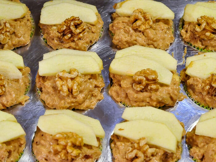 No Added Fat Walnut Apple Muffins