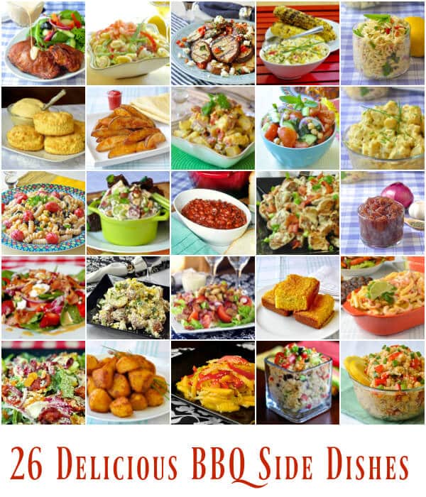 26 Barbecue Side Dishes image collage with text.