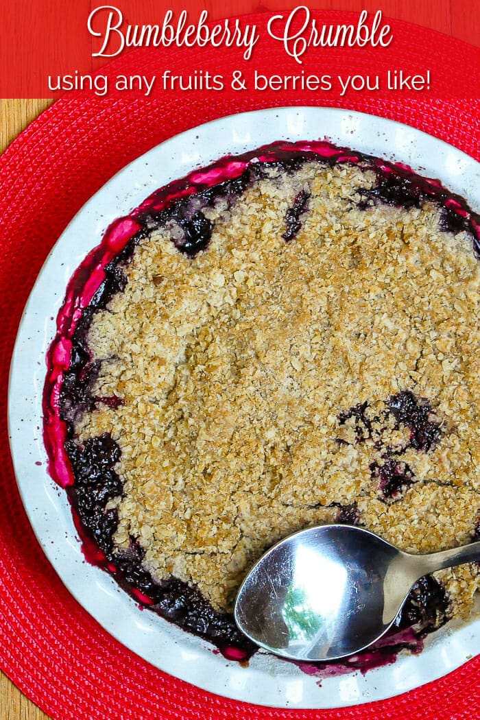 Bumbleberry Crumble image with title text added