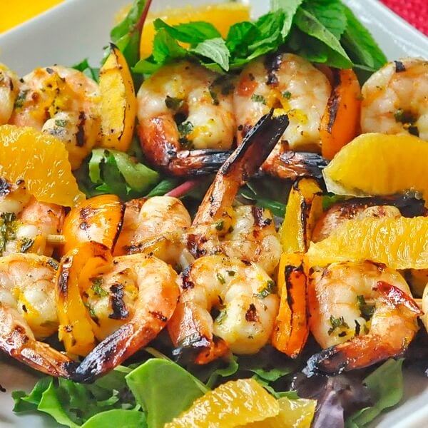 Orange Mint Grilled Shrimp