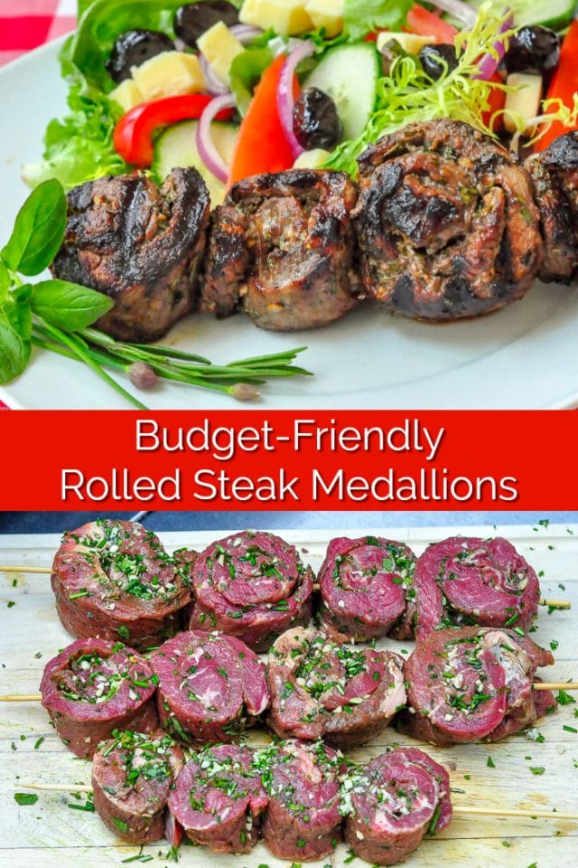 Herb and Garlic Rolled Steak Medallions infused with delicious flavour!