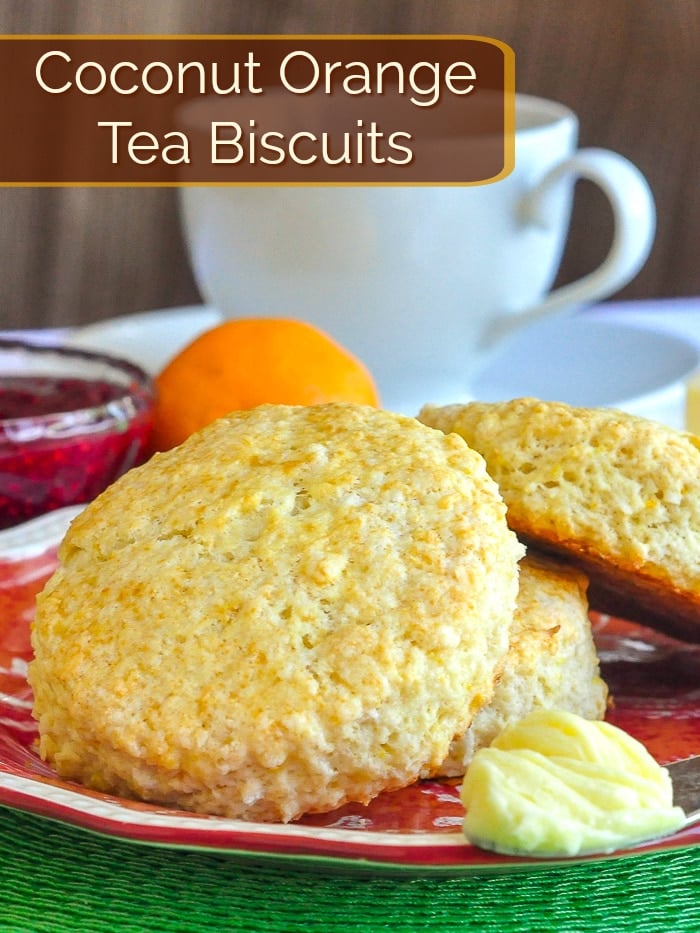 Coconut Orange Tea Buns photo with title text added for Pinterest