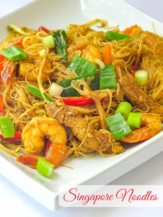 Singapore Noodles. A takeout favourite you can make at home!