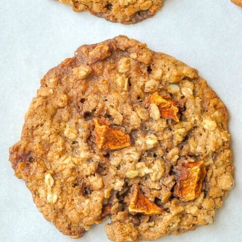 Apple Crumble Cookies photo with title text for Pinterest