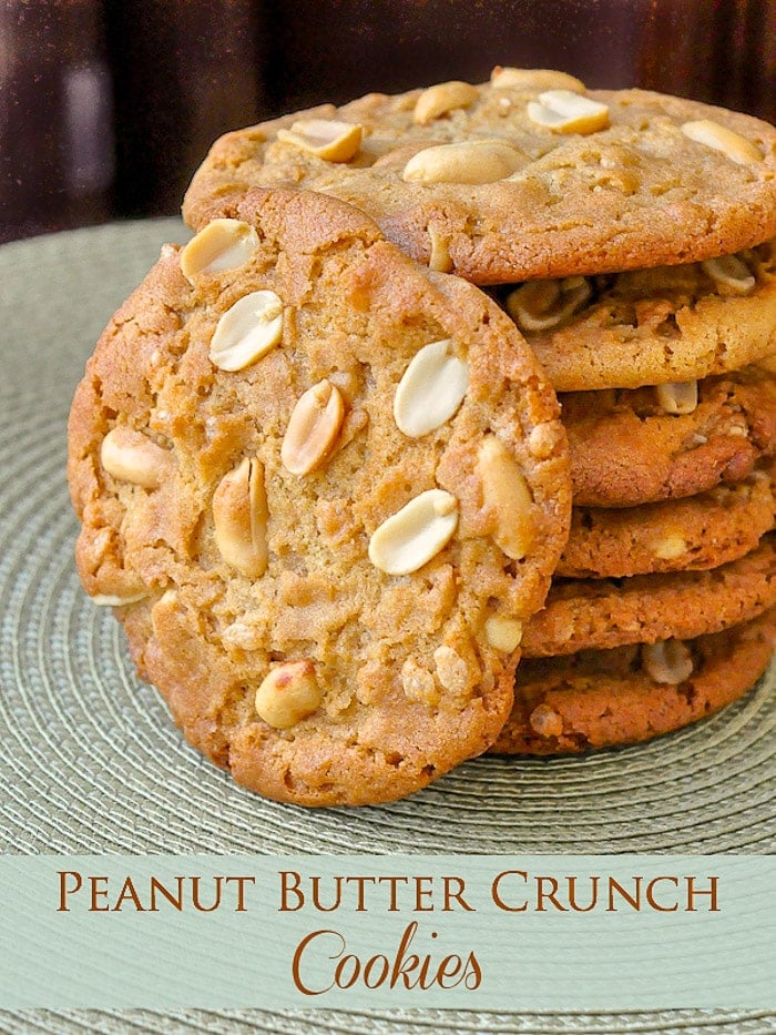 Peanut Butter Crunch Cookies photo with title text for Pinterest