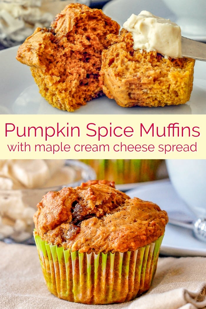 Pumpkin Spice Muffins photo with title text added for Pinterest