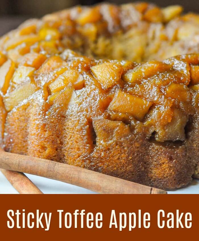 Sticky Toffee Apple Cake with title text