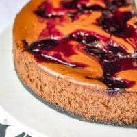 Chocolate Cherry Swirl Cheesecake