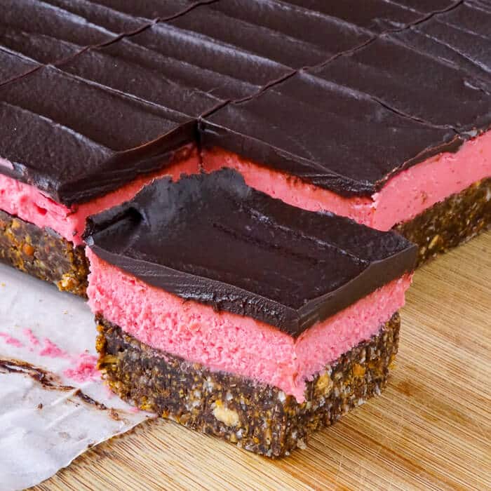 Raspberry Nanaimo Bars