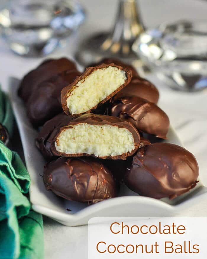 Chocolate Coconut Balls image with title text