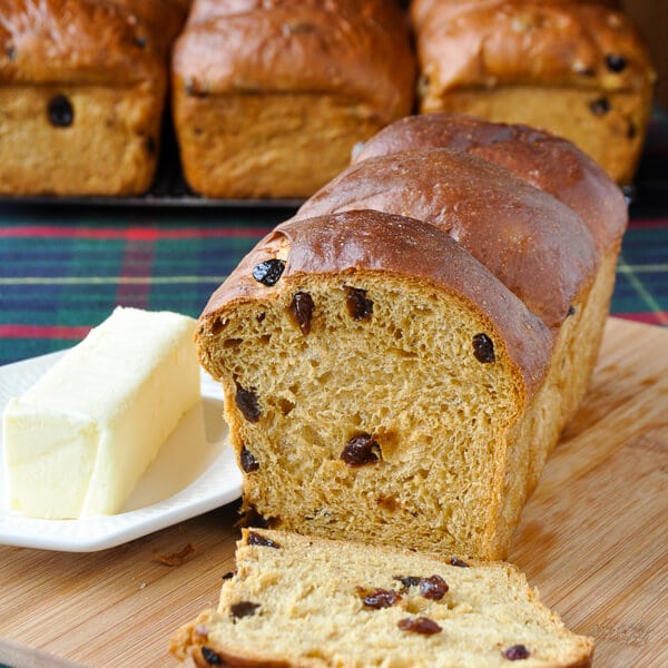 Newfoundland Molasses Raisin Bread image with full loaf