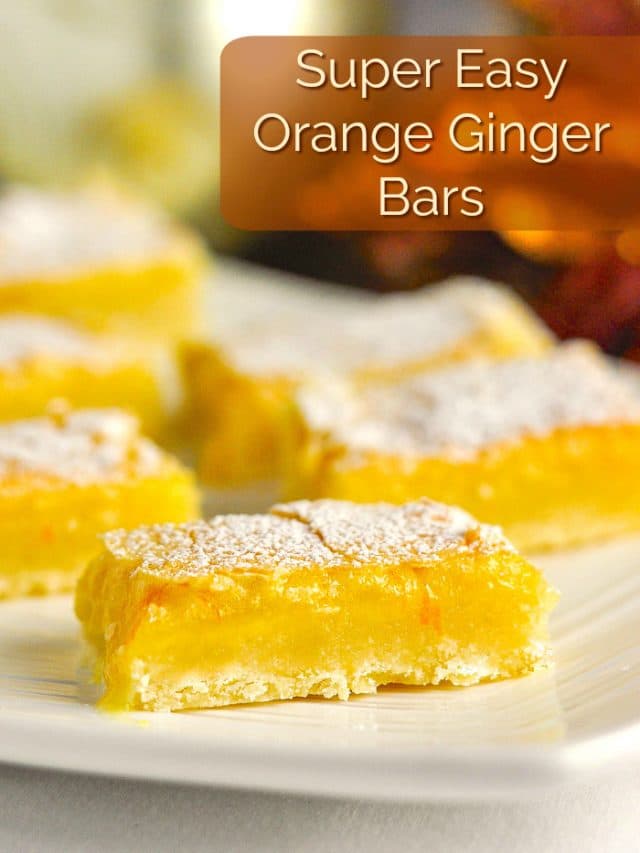 Orange Ginger Bars. Super easy to make with just a few ingredients.