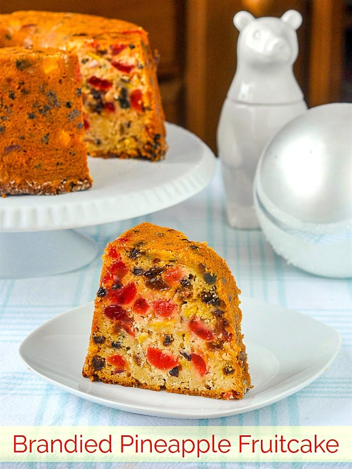 Pineapple Fruitcake photo with title text for Pinterest