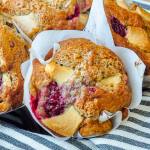 Banana Raspberry White Chocolate Muffins