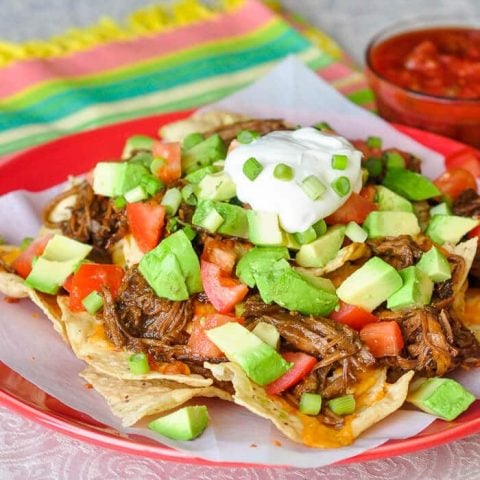 Apple Braised Pulled Pork Nachos