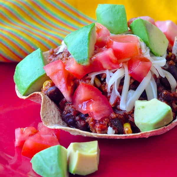 Low Fat Black Bean Turkey Chili Bowls