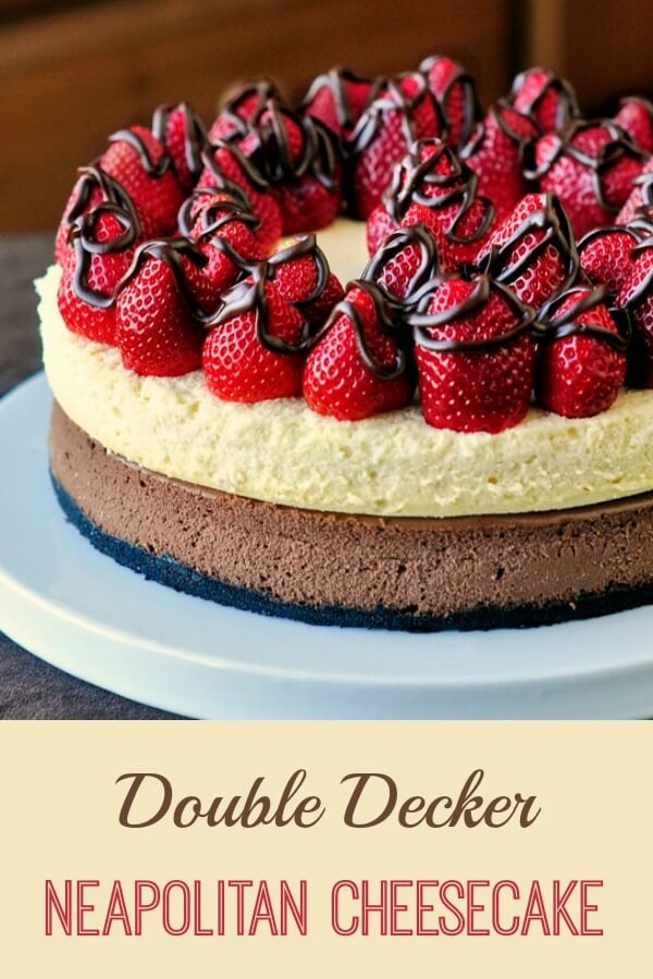 Double Decker Neapolitan Cheesecake