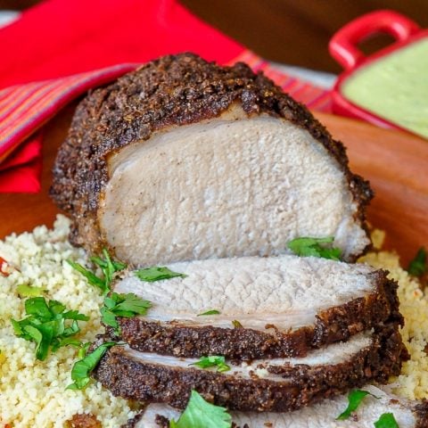 Indian Spiced Roast Pork close up featured photo