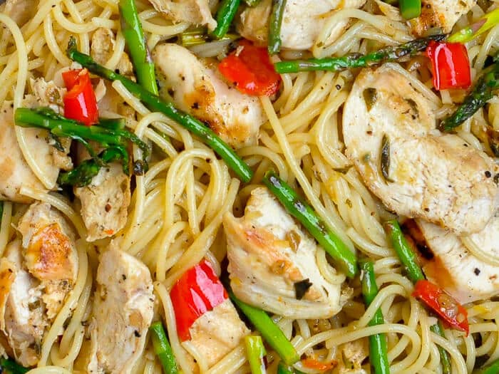 Lemon Chicken Asparagus Spaghetti