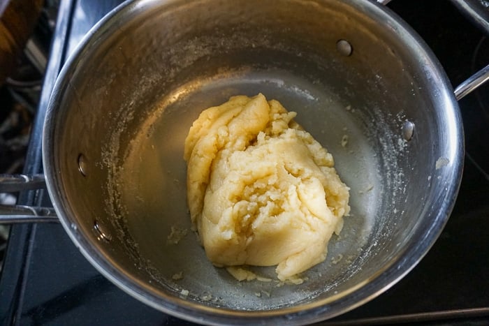 Let dough cool down when cooked.