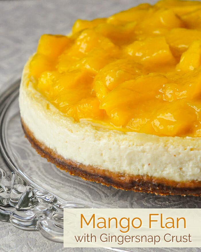 Mango Flan photo with title text