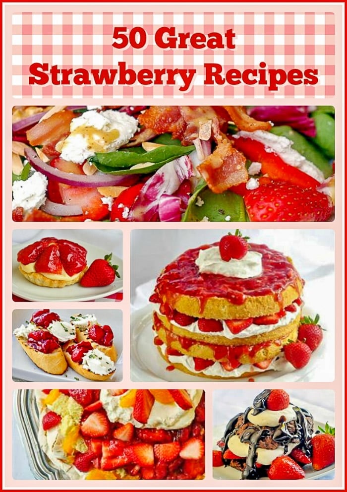 Strawberry Recipes Collage for Pinterest