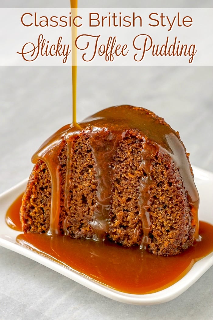 Sticky Toffee Pudding photo with title text for Pinterest