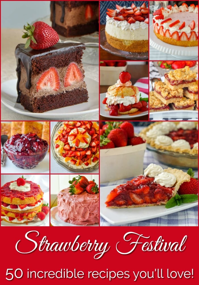 Strawberry Festival photo collage with title text added for Pinterest