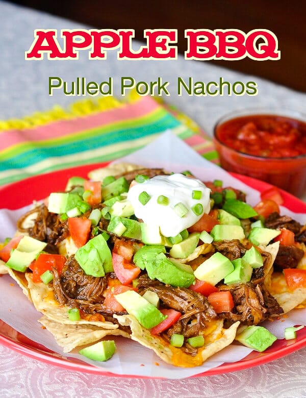 Apple Braised Pulled Pork Nachos