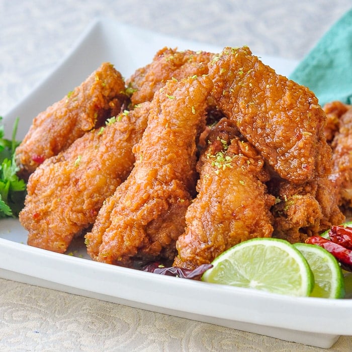 Chili Lime Sticky Crispy Chicken Wings square cropped featured image