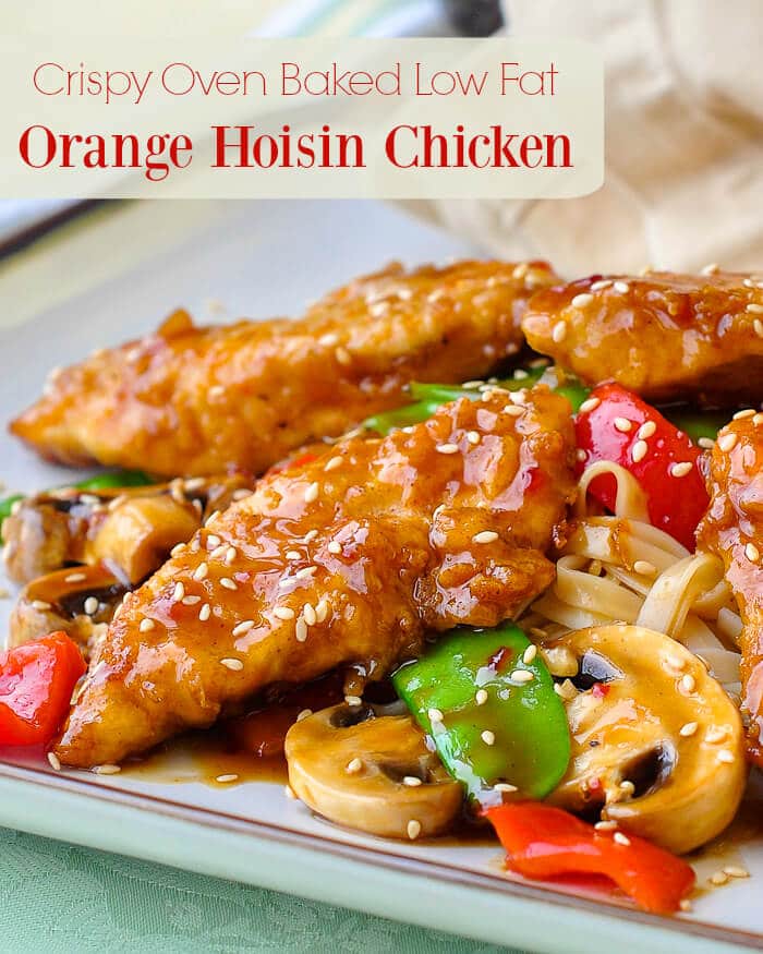 Crispy Oven Baked Low Fat Orange Hoisin Chicken