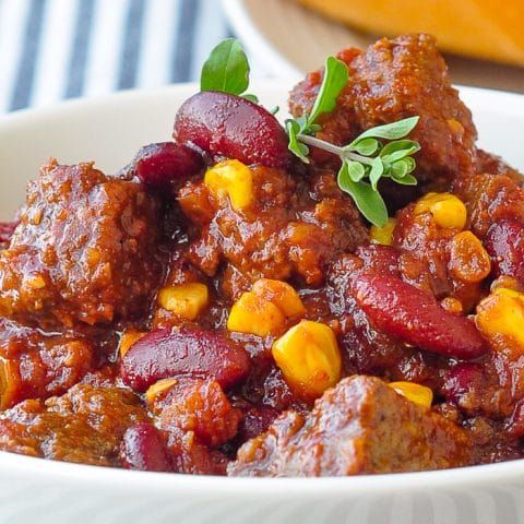 Chipotle Meatloaf Chili close up featured photo